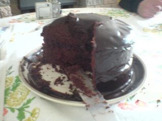 Cake sliced