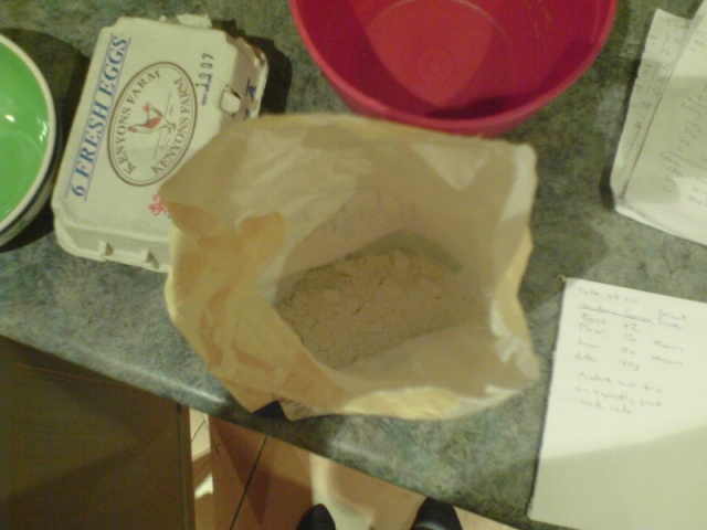 Remaining flour