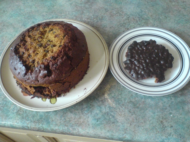Parts of the cooked cake