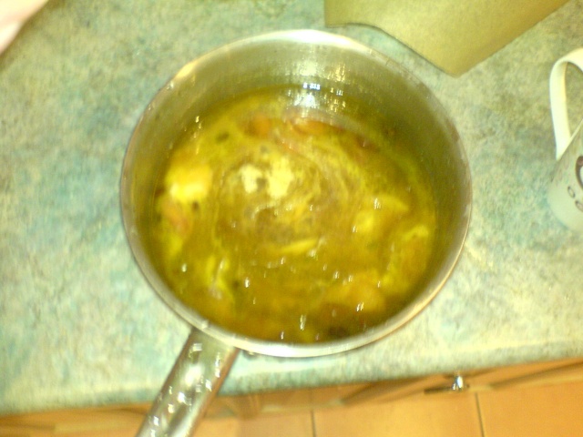 Boiled fruit and butter