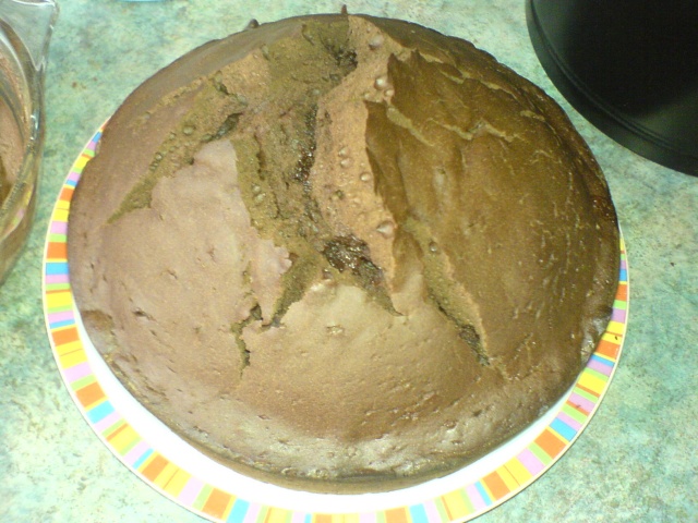 The baked cake
